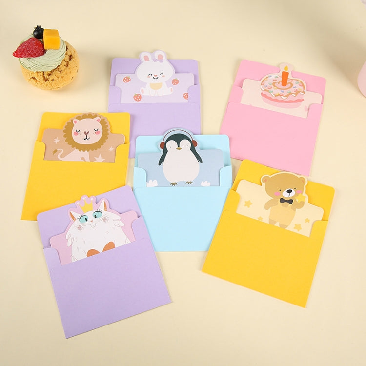 100 PCS Cute Cartoon Birthday Cards(Lion)
