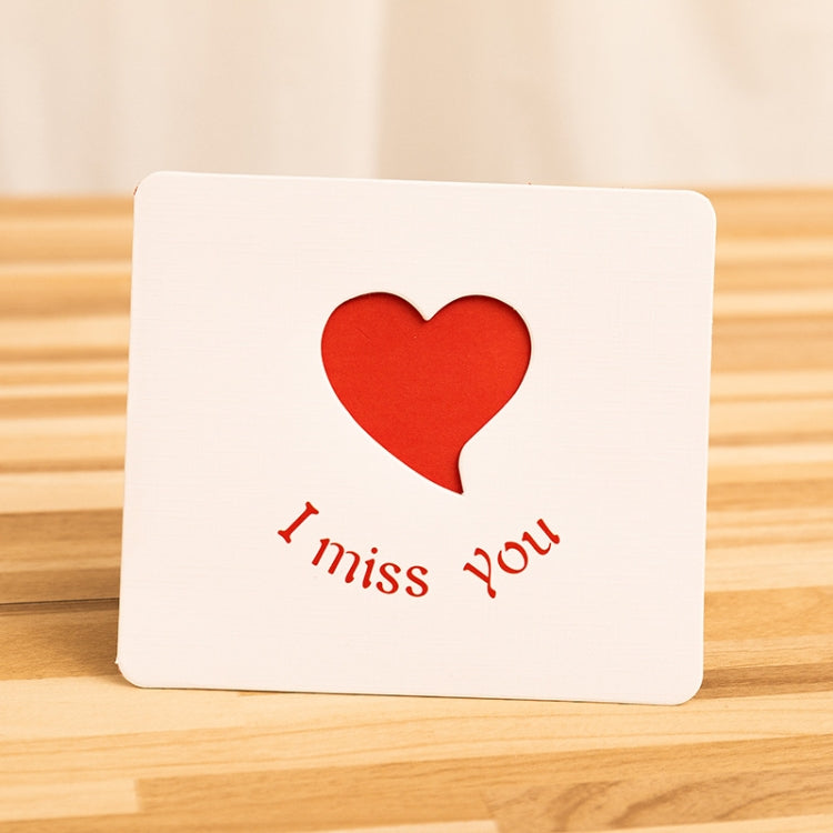 10 PCS Hollow Cartoon Greeting Card(Red Love)