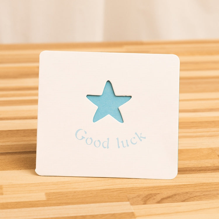 10 PCS Hollow Cartoon Greeting Card(Blue Star)