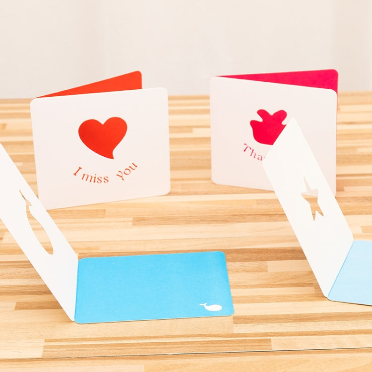 10 PCS Hollow Cartoon Greeting Card(Blue Whale)