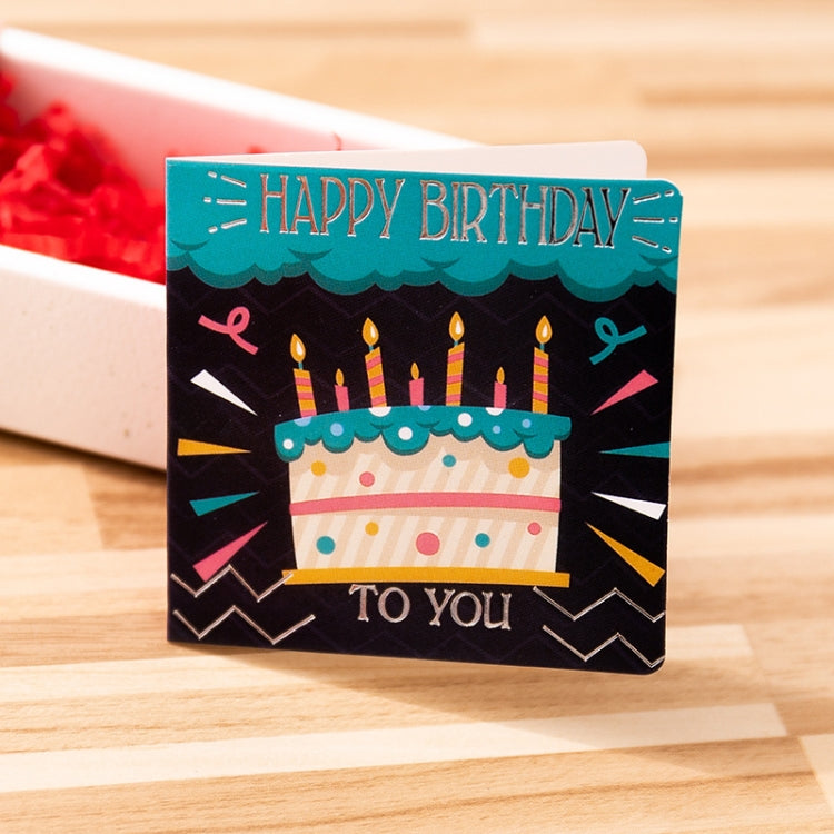 10 PCS Square Bronzing Color Print Thanks Greeting Cards(1)