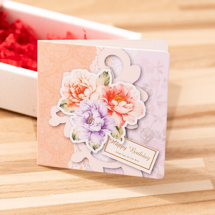 10 PCS Square Bronzing Color Print Thanks Greeting Cards(2)