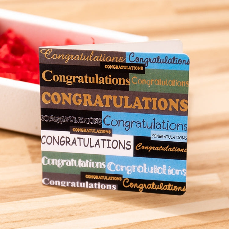 10 PCS Square Bronzing Color Print Thanks Greeting Cards(6)