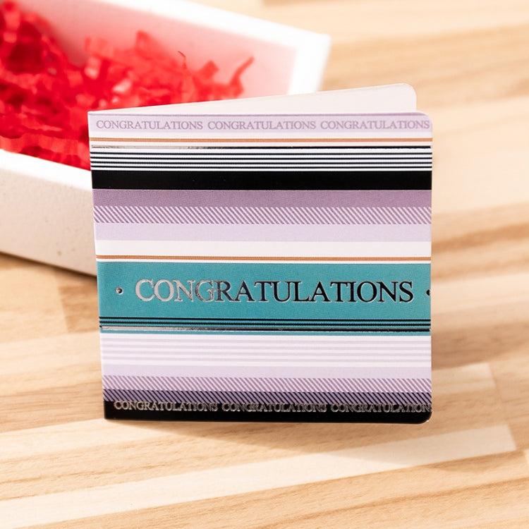 10 PCS Square Bronzing Color Print Thanks Greeting Cards(8)