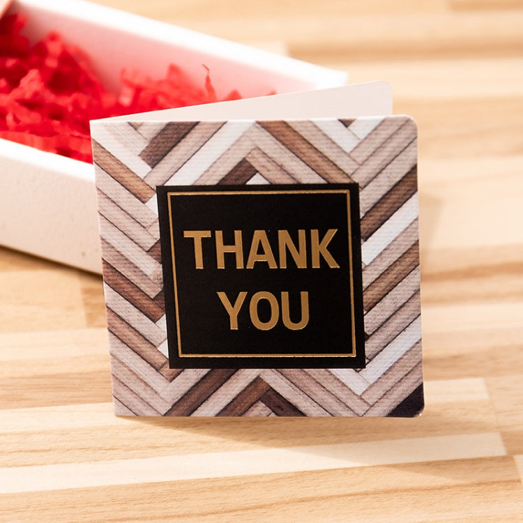 10 PCS Square Bronzing Color Print Thanks Greeting Cards(10)