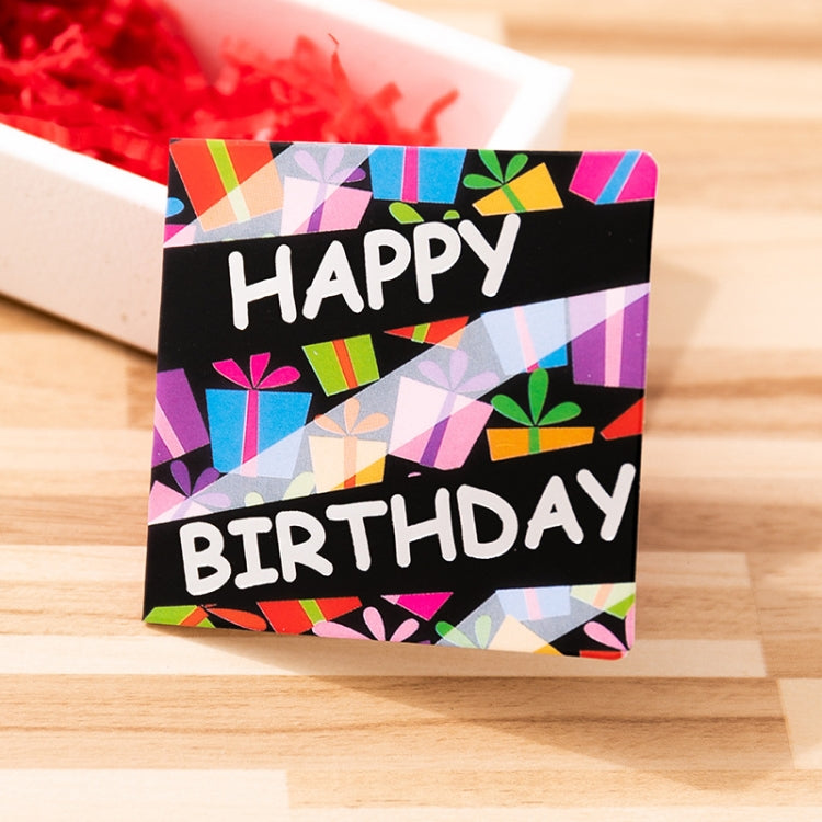 10 PCS Square Bronzing Color Print Thanks Greeting Cards(13)