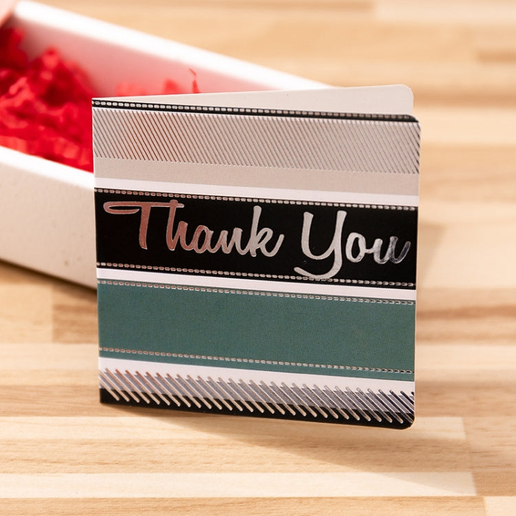 10 PCS Square Bronzing Color Print Thanks Greeting Cards(21)