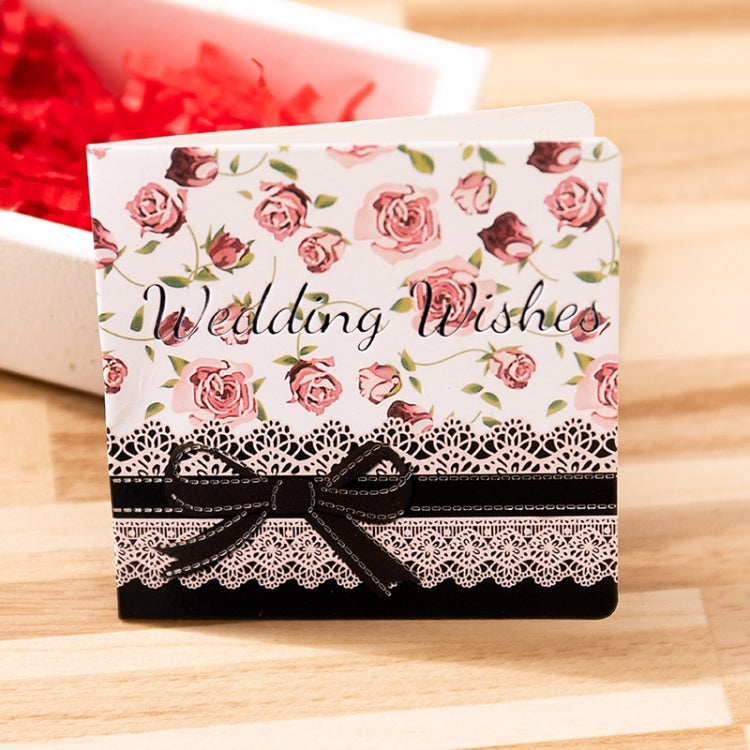 10 PCS Square Bronzing Color Print Thanks Greeting Cards(23)