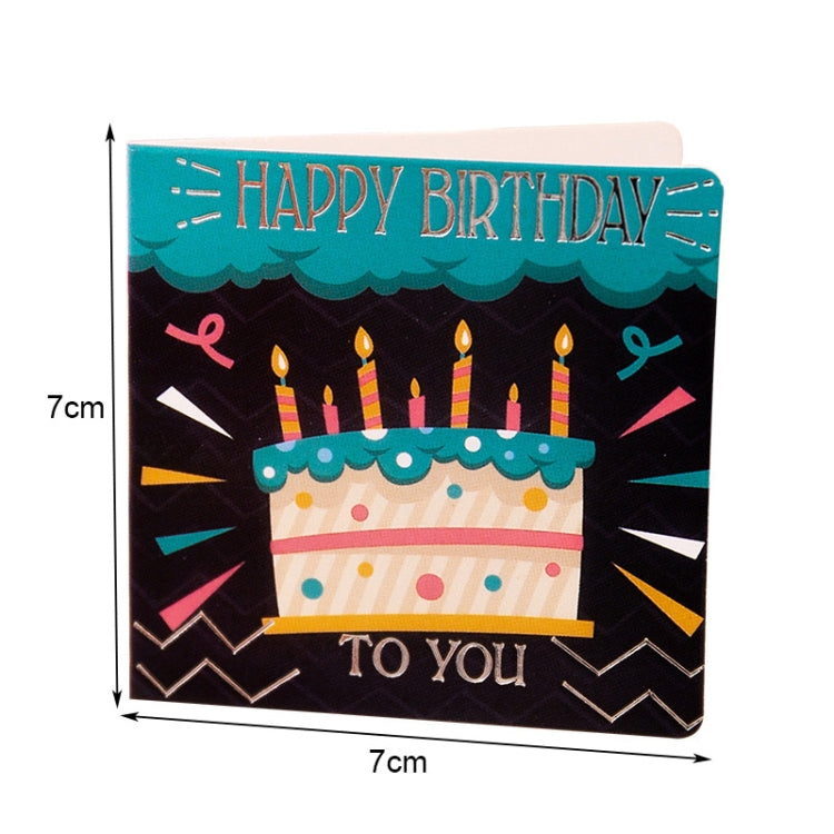 10 PCS Square Bronzing Color Print Thanks Greeting Cards(11)