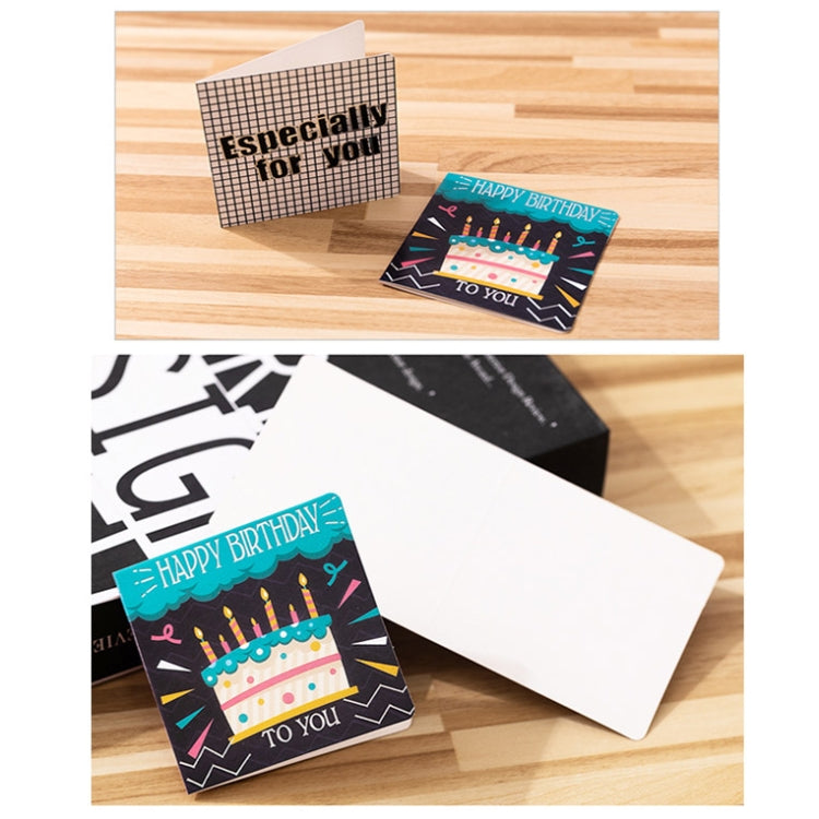 10 PCS Square Bronzing Color Print Thanks Greeting Cards(7)