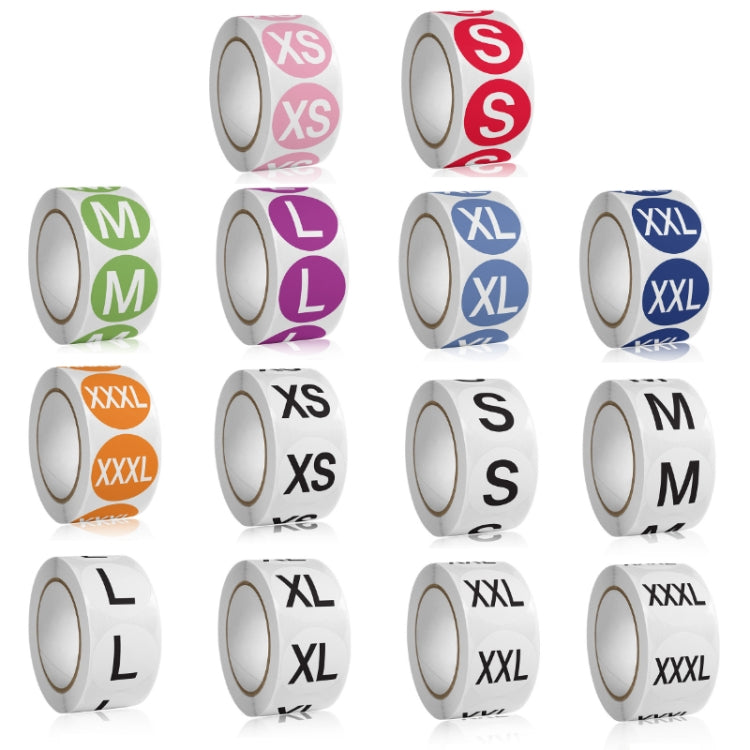 10 PCS Clothing Shoes & Hats Size Model Label Round Sticker(A-449)