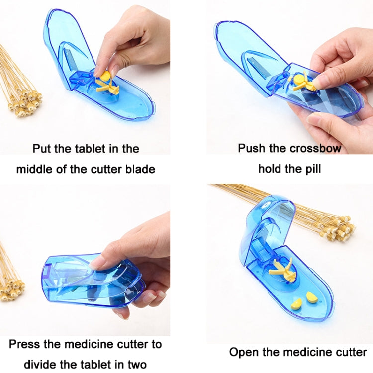 10 PCS Pills Divider Multifunctional Portable Pill Box(Blue)