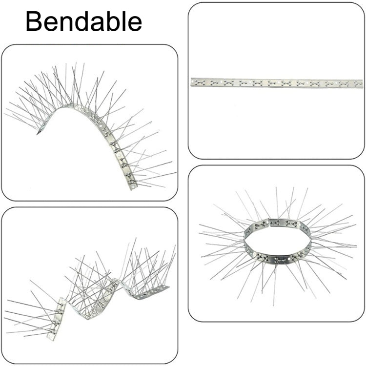 10 Sets 25cm Long Stainless Steel Bird Repellent Thorn Anti-cat Thorn Bird Device