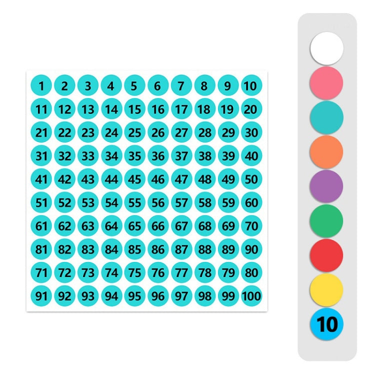 100 Stickers/Sheet Clothes Footwear Size Number Label Sticker, Random Color Delivery, Diameter: 13mm