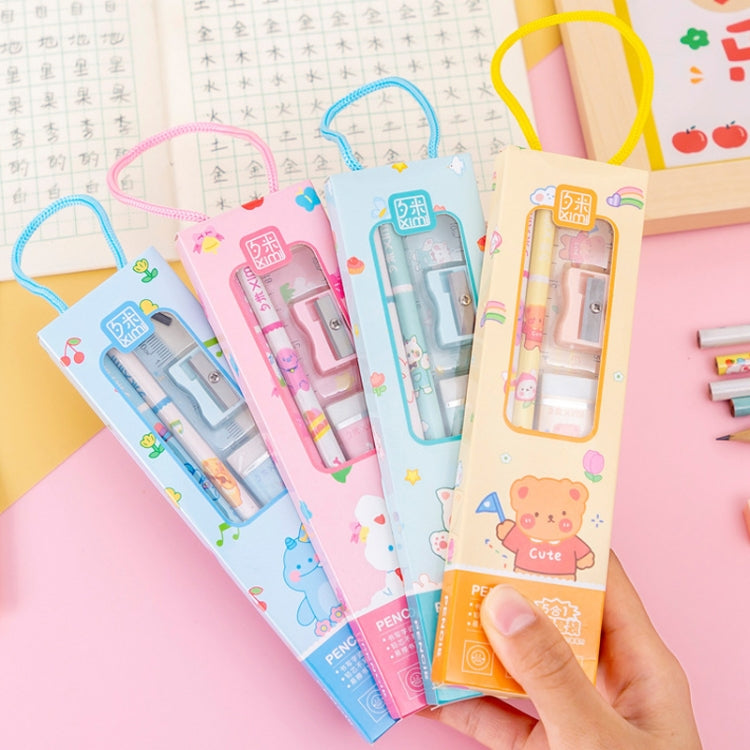 10 Sets Handheld Stationery Set Gift Box Student Prizes(Random Color Delivery)