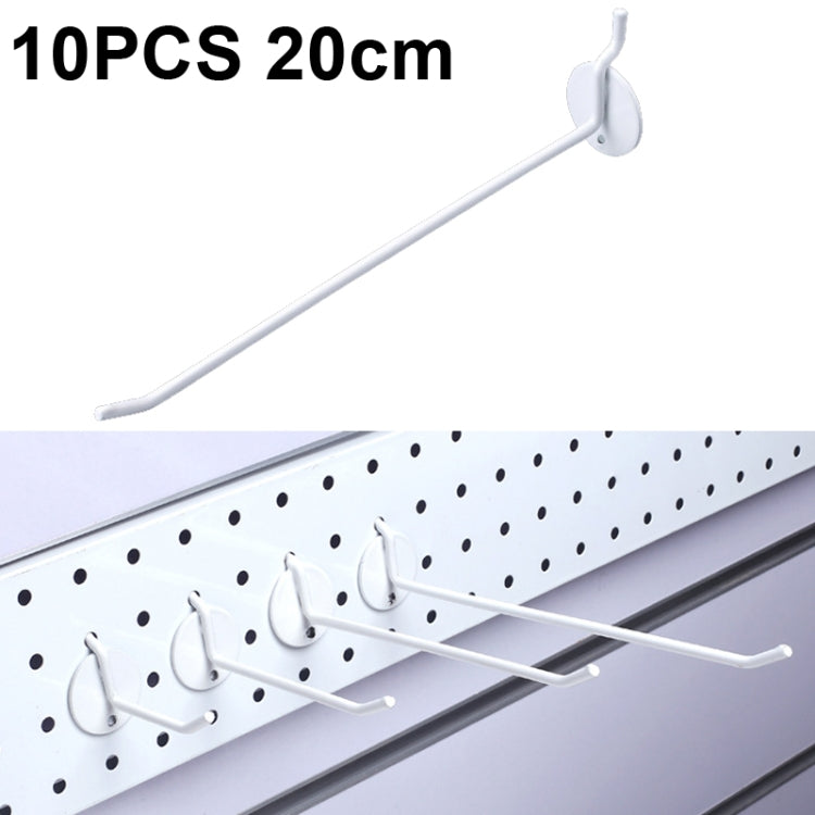 10 PCS Jewelry Accessories Display Orifice Plate Spray Hook, Length: 20cm(White)
