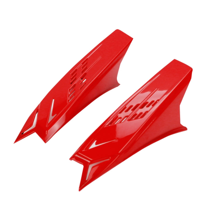 1 Pair Motorcycle Helmet  Horns Plastic Paste Decoration(Red)