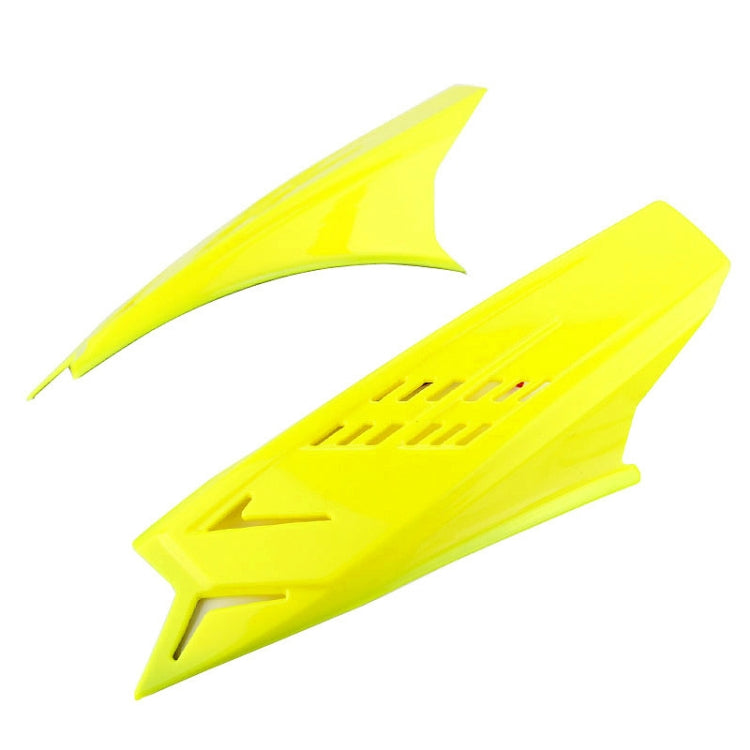 1 Pair Motorcycle Helmet  Horns Plastic Paste Decoration(Yellow)