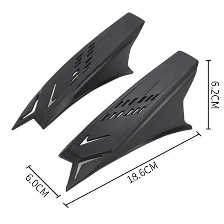 1 Pair Motorcycle Helmet  Horns Plastic Paste Decoration(Shiny Black)