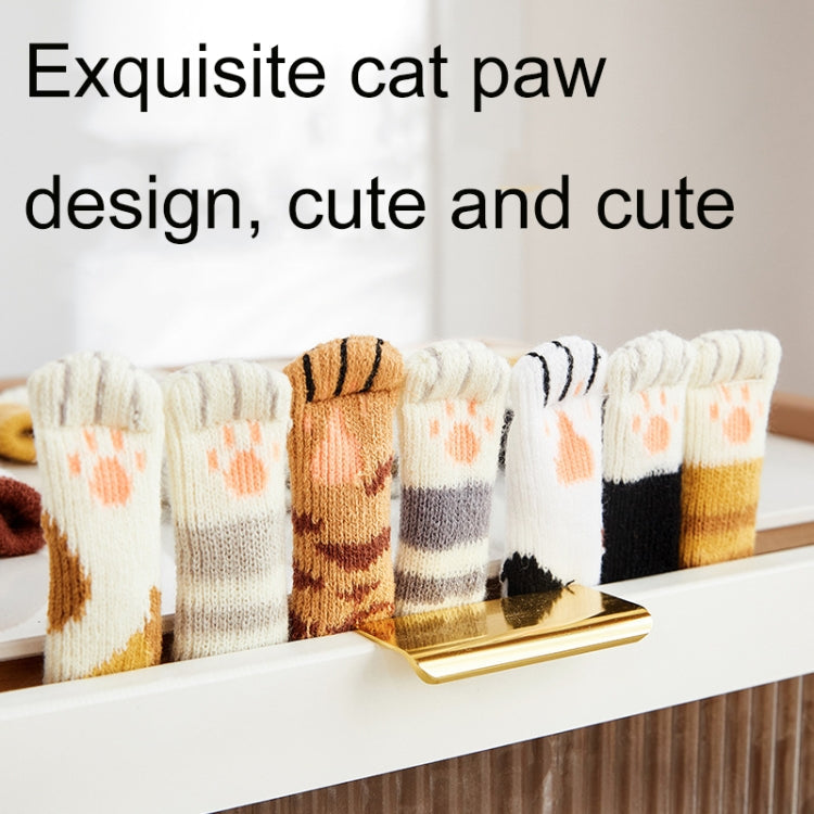 1 Set Double Knit Wear-Resisting Table Stool Leg Mute Protective Cover(Black)