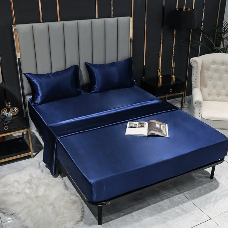 1 Pairs Ice Silk Pillowcase Home Textile Bedding, Size: 50x75cm(Black)