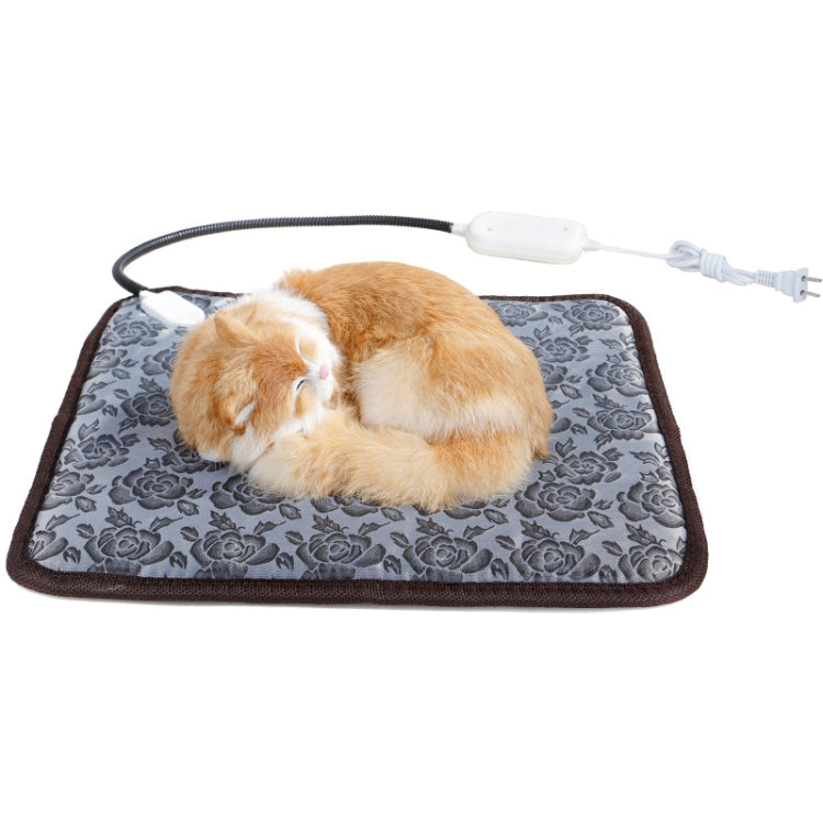 Waterproof Bite-proof Wear-resistant Adjustable Temperature Pet Electric Blanket, Specification: 45x45cm(AU Plug Flower)