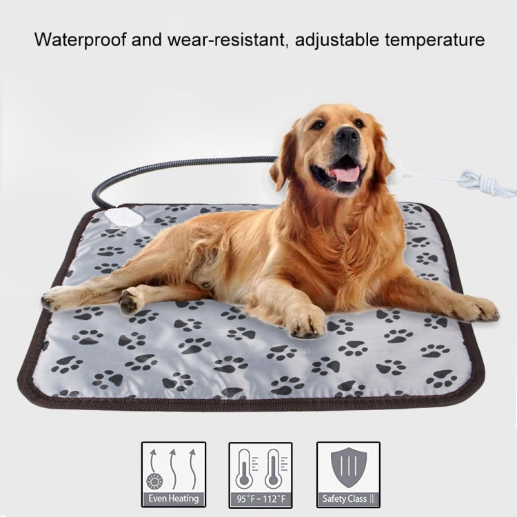 Waterproof Bite-proof Wear-resistant Adjustable Temperature Pet Electric Blanket, Specification: 45x45cm(AU Plug Flower)