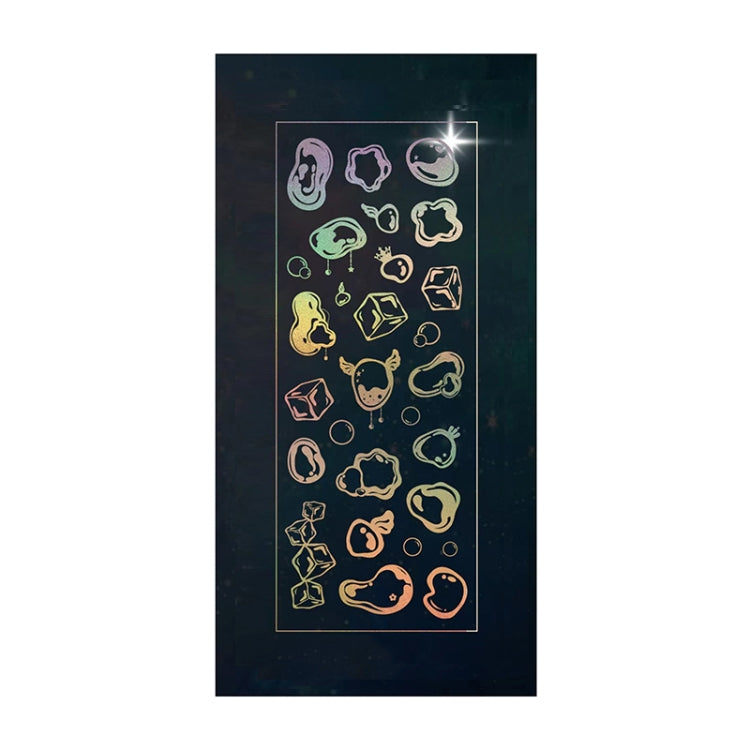 10 PCS Hot Stamping Laser Cartoon Animal Sticker Decoration Hand Account Material(Bubble)