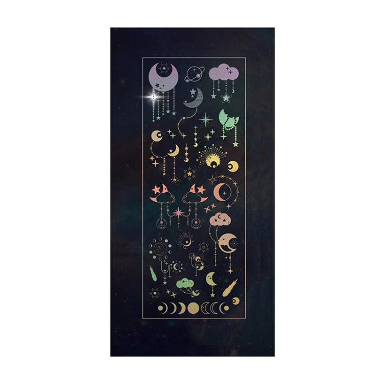 10 PCS Hot Stamping Laser Cartoon Animal Sticker Decoration Hand Account Material(Starry Sky)