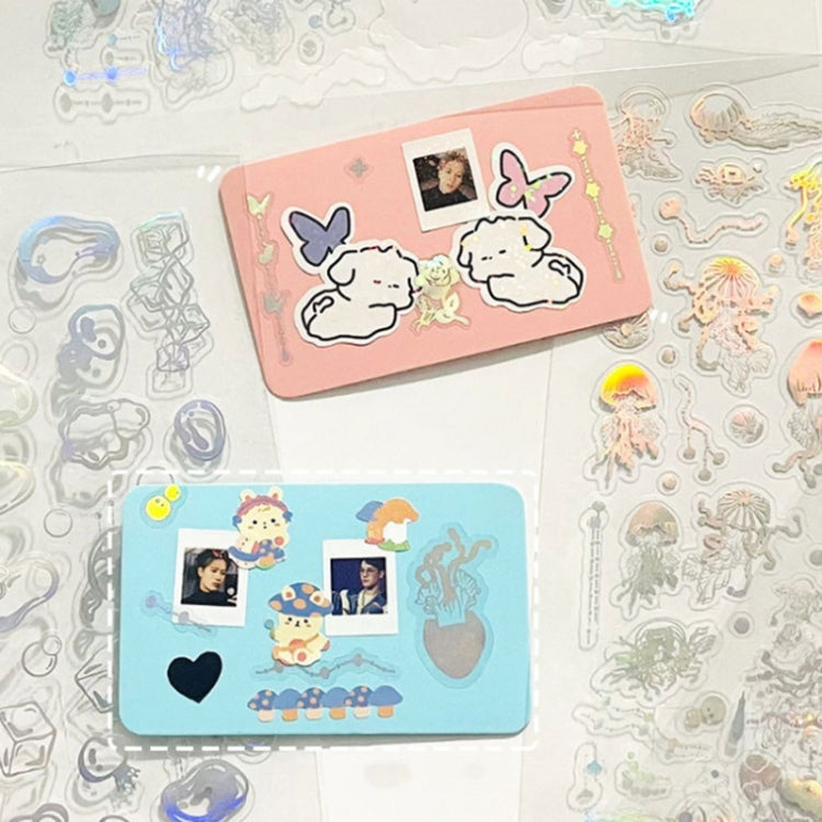 10 PCS Hot Stamping Laser Cartoon Animal Sticker Decoration Hand Account Material(Bubble)