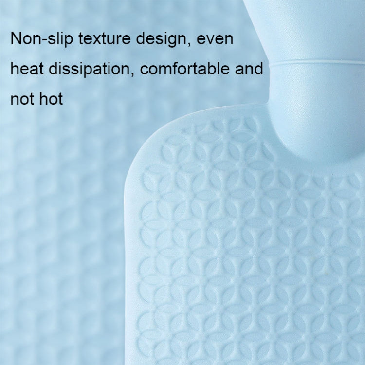 006 1000ml Thickened Explosion-proof Heart Embossed Water Injection Hot Water Bag(C Model Purple)