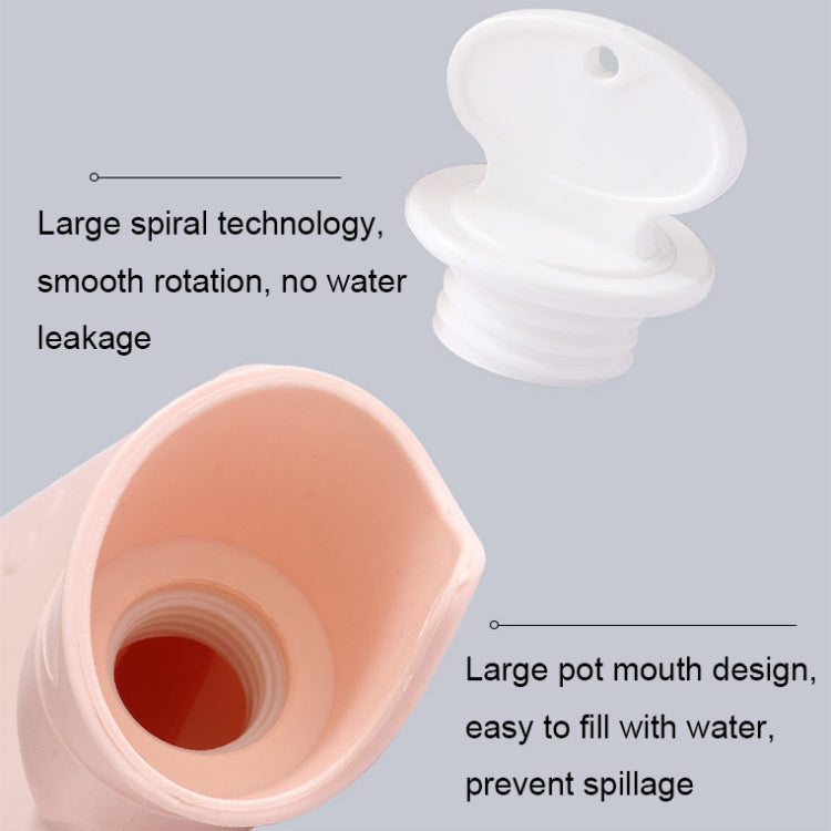 006 1000ml Thickened Explosion-proof Heart Embossed Water Injection Hot Water Bag(C Model Pink)