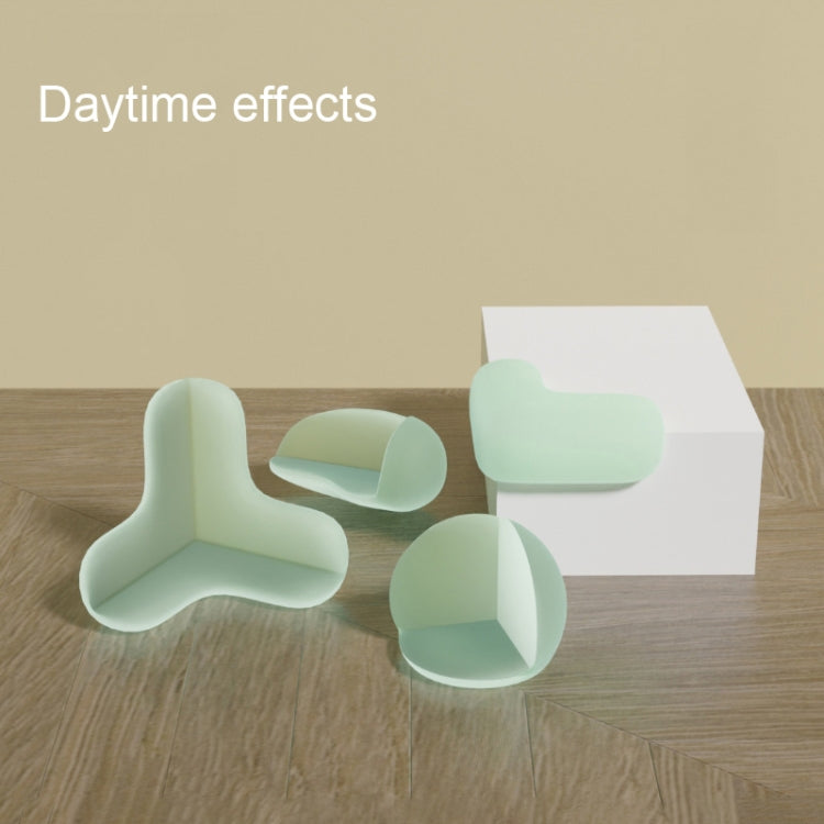 10 PCS Luminous Anti-bump Corner Transparent Coffee Table Corner Protector,Style: L-shape