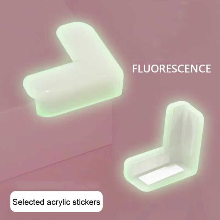 10 PCS Luminous Anti-bump Corner Transparent Coffee Table Corner Protector,Style: Teardrop