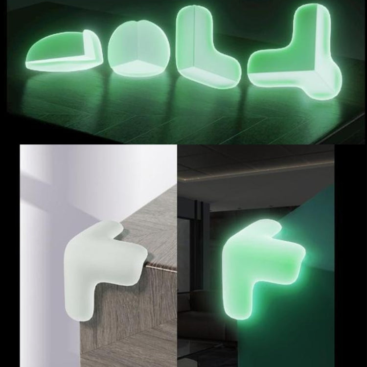 10 PCS Luminous Anti-bump Corner Transparent Coffee Table Corner Protector,Style: Teardrop