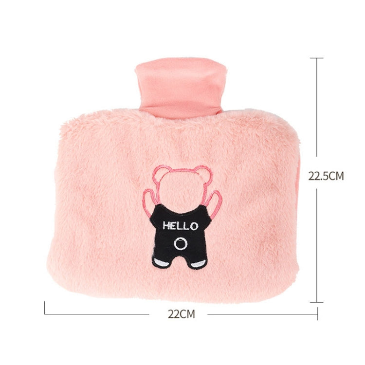 0688 PVC Plush Hand Pluggable Water-filled Hot Water Bags(Coffee Color)