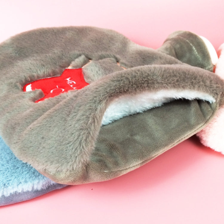 0688 PVC Plush Hand Pluggable Water-filled Hot Water Bags(Gray)