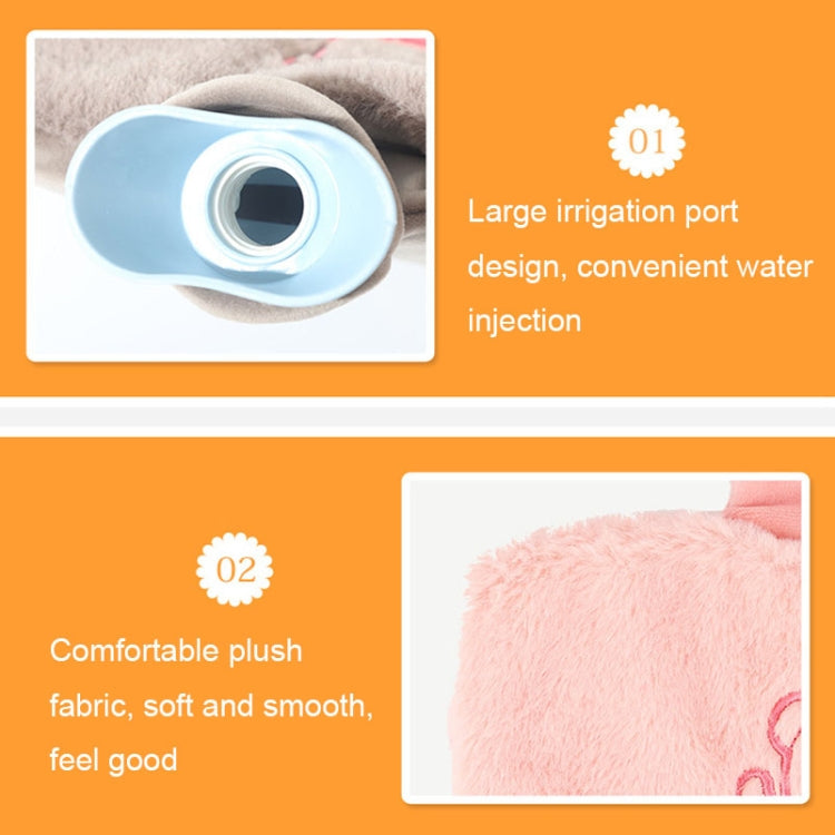 0688 PVC Plush Hand Pluggable Water-filled Hot Water Bags(Coffee Color)
