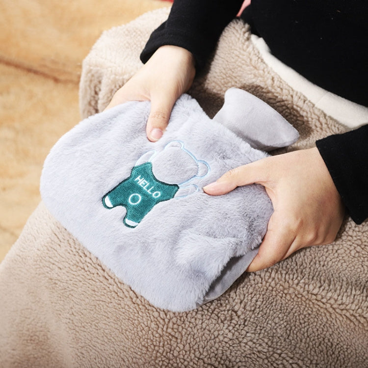 0688 PVC Plush Hand Pluggable Water-filled Hot Water Bags(Gray)