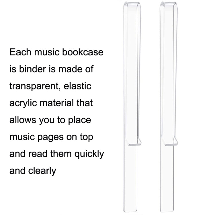 1 Pair PJ1226 Music Spectrum Clipplane Tablature Clip Music Song Clip(Transparent)