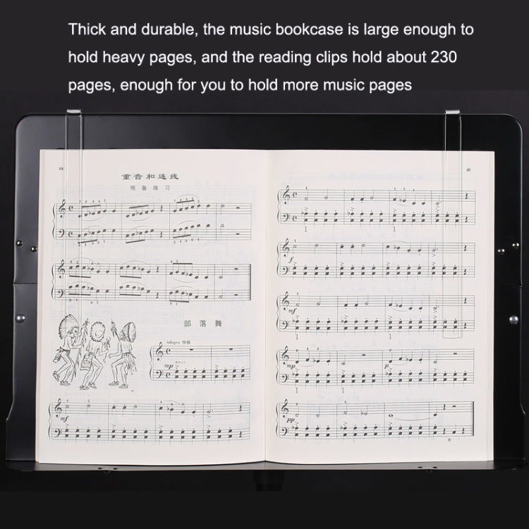 1 Pair PJ1226 Music Spectrum Clipplane Tablature Clip Music Song Clip(Transparent)