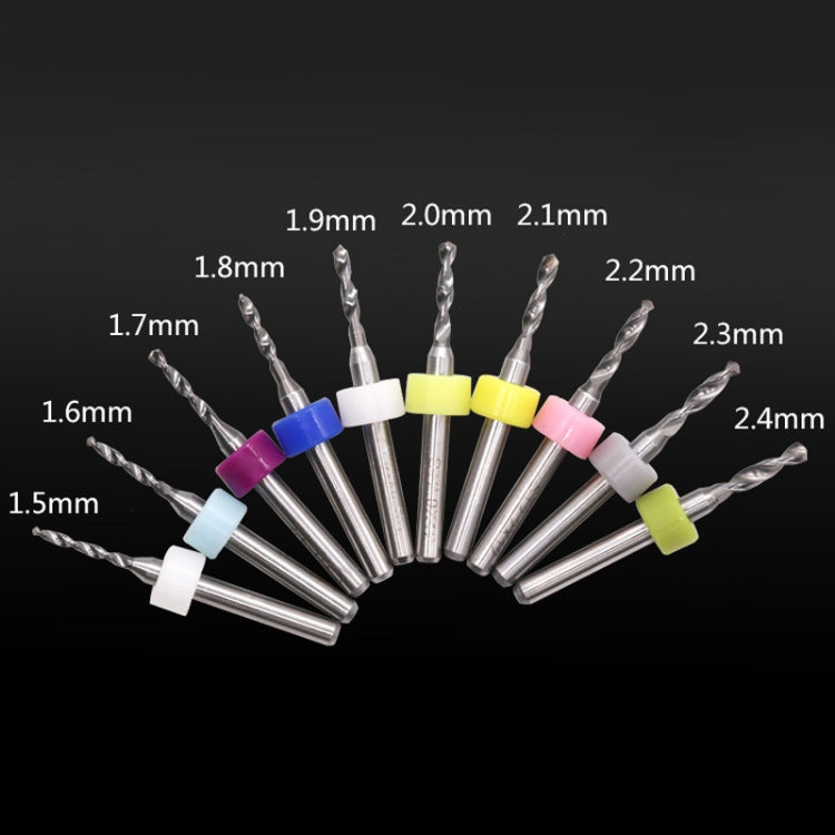 10 In 1 PCB Tungsten Steel Drill Bits Carving Miniature Drill Bits, Size: 1.5-2.4mm