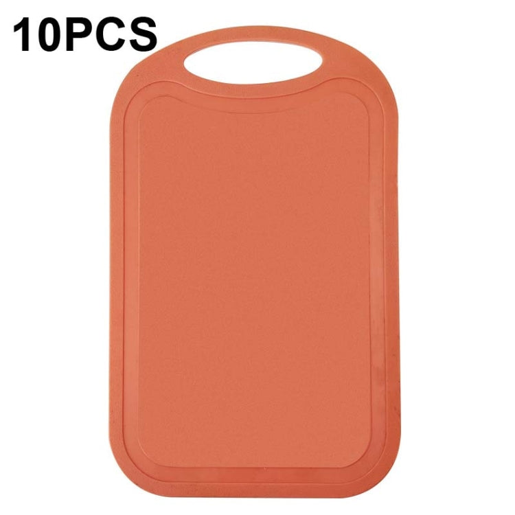 10 PCS Plastic Anti-Slip Kitchen Cutting Board(No. 1 Orange)