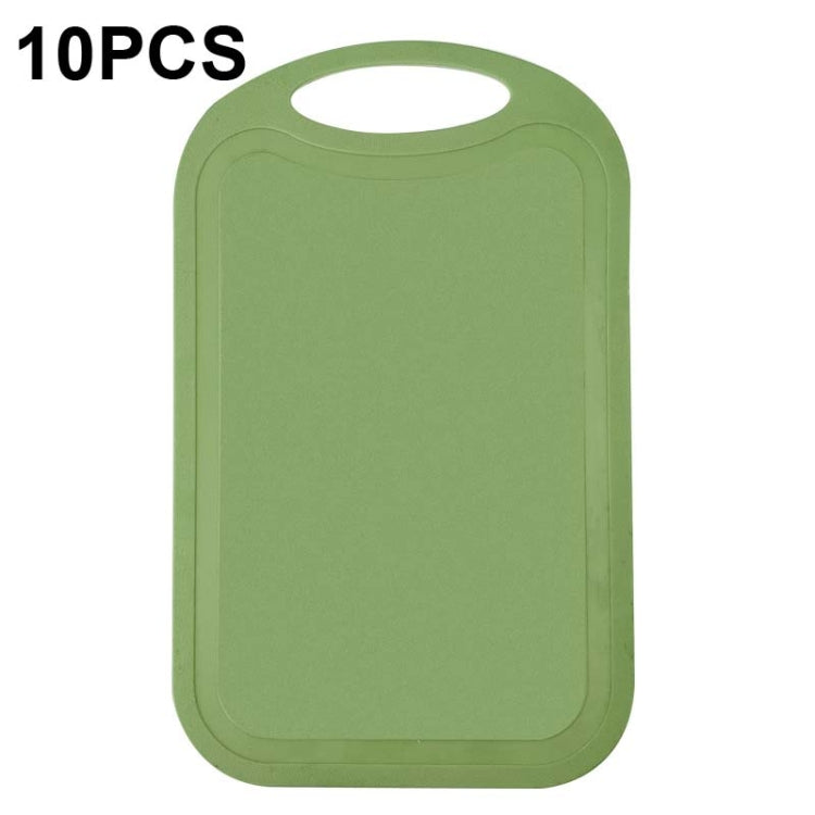 10 PCS Plastic Anti-Slip Kitchen Cutting Board(No. 1 Grass Green)