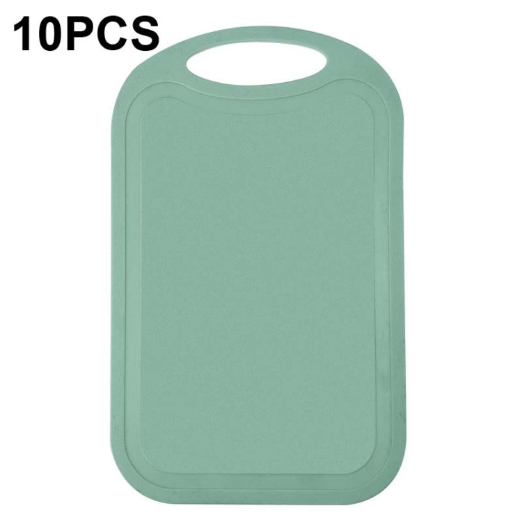 10 PCS Plastic Anti-Slip Kitchen Cutting Board(No. 1 Green)