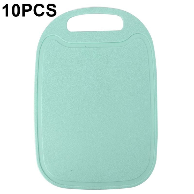 10 PCS Plastic Anti-Slip Kitchen Cutting Board(No. 2 Light Green)
