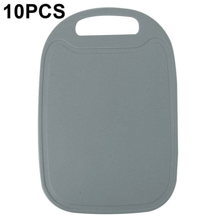 10 PCS Plastic Anti-Slip Kitchen Cutting Board(No. 2 Gray)