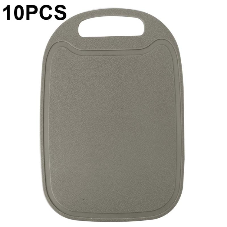 10 PCS Plastic Anti-Slip Kitchen Cutting Board(No. 2 Mud Gray)