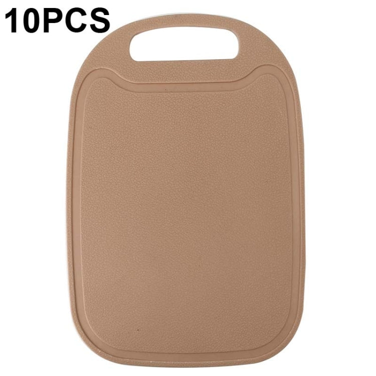 10 PCS Plastic Anti-Slip Kitchen Cutting Board(No. 2 Brown)