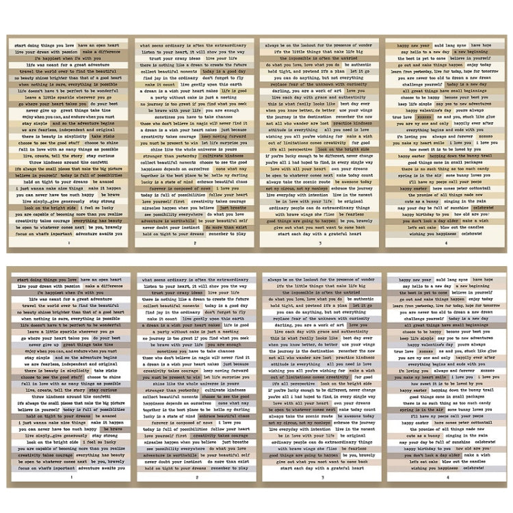 1 Sets Handbook DIY Vintage Text Sticker Material Pack(Brown)